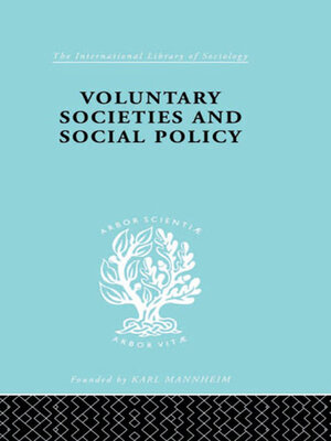 cover image of Voluntary Societies and Social Policy